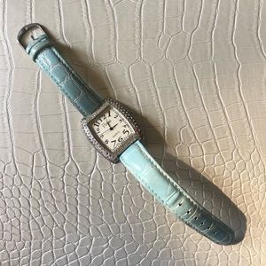 Blue "Croc Leather" Printed Watch